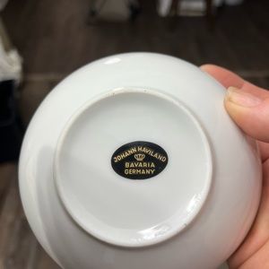 White Platinum Wedding Ring  Johann Haviland Bavaria Germany China.